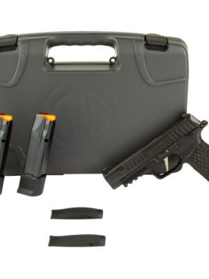 Sig P365 FUSE 9mm, 4.3" Barrel, Matte Black, LXG Grip, Fiber Optic Sights, Optics Ready, Flared Magwell, 2x21rd, 1x17rd Mags