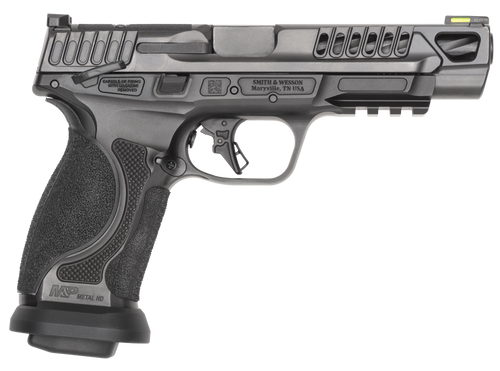 Smith & Wesson M&P M2.0 Competitor Heavy Duty 9mm, 5" Spiral Fluted Barrel, Armornite Black, Front Hiviz, Optics Ready, 4x10rd Mags