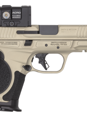 Smith & Wesson M&P M2.0 Metal Aimpoint Optic Spec Series VI 9mm, 4" Barrel, Cerakote Champagne, Aimpoint ACRO P-2 Optic, Ported, Floyds Custom-Magwell, Baseplates, 3x15rd Mags