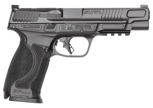 Smith & Wesson M&P M2.0 Metal Heavy Duty 9mm, 5" Barrel, Armornite Black, Front Night Sight, Black Rear, Optics Ready, 2x17rd Mags