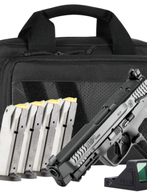 Smith & Wesson M&P M2.0 Optic Bundle Full Size 10mm Auto 4.60" Barrel, Black Polymer Frame, Interchangeable Grip, Viridian RFX-11 Green Dot, 5 Mags & Bag, 15 Rd