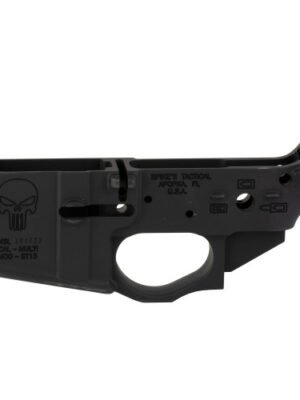 Spikes AR-15 Lower Receiver Stripped, Punisher Logo
